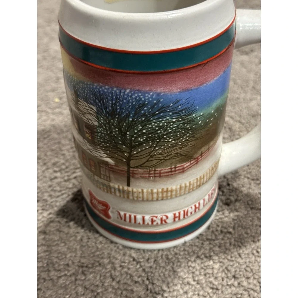 Vintage Miller High Life Holiday Traditions Winter Beer Stein